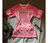 Maglietta da donna stile minimalista da tifosa, con stella e numero 15, adatta per la partita della Coppa del Mondo, accessori da tifosa, partita di calcio 2026, outfit da tifosa, sport americani L,M,