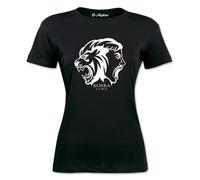 Maglietta da Donna t-Shirt Trapper Simba LA Rue Femminile Bambina Ragazza (IT, Testo, M, Regular, Regular, Nero)