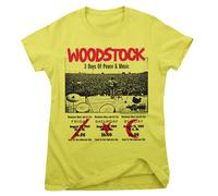 Maglietta Da Donna Ufficialmente Licenziata Woodstock - Biglietto Di 3 Giorni
