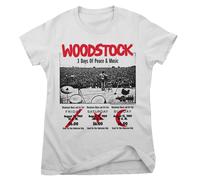 Maglietta Da Donna Ufficialmente Licenziata Woodstock - Biglietto Di 3 Giorni