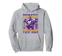 Maglietta da ginnastica Primates Pump Iron Lift Like Ape Gorilla Lover Felpa con Cappuccio