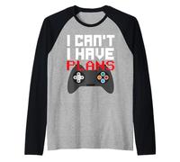 Maglietta da Gioco Non Posso Avere Piani Maglia con Maniche Raglan