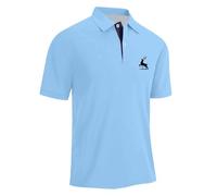 Maglietta da gioco per bambini, ragazzi, ragazze, a maniche corte, estive, casual, con stampa a quadri, Azzurro, 7-8 Anni
