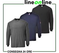 Portwest FR11 Maglietta Maniche Lunghe Ignifuga e Antistatica, Taglia XXXL, Navy