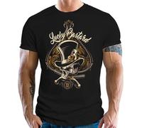 Maglietta da motociclista Rockabilly Racer Hot Rod Design: Lucky Bastard