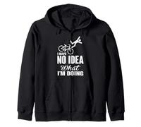 Maglietta da mountain bike Funny No Idea What I'm Doing Downhill Felpa con Cappuccio