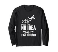 Maglietta da mountain bike Funny No Idea What I'm Doing Downhill Maglia a Manica