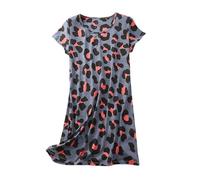 Maglietta da notte in cotone da donna, taglie forti 18/20, set da notte cosypyjamas shortie pigiama camicia da notte camicia da notte in cotone Cutepajamas Plus Size camicia da notte, A-h, L