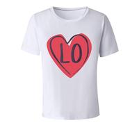 Maglietta da palestra da uomo a maniche corte, camicetta sportiva rossa, maglietta combinata con lettere estive per coppie, spettacolo d'amore, per interni ed esterni, passeggiate, sport, vita