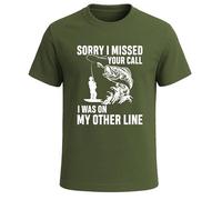 Maglietta da pescatore, per amanti dei pesci, da uomo, idea regalo divertente, Mi dispiace mi sono perso, XL