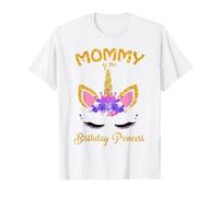 Maglietta da principessa con unicorno per mamma del compleanno Maglietta