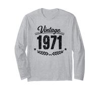 Maglietta da Regalo per Compleanno Vintage 1971 Born in 1971 Maglia a Manica