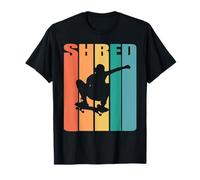 Maglietta da skateboard Shred Old School Skate 80s Maglietta