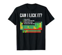 Maglietta da tavola Periodica con Scritta Can I Lick It (Lingua Italiana Non Garantita) Maglietta