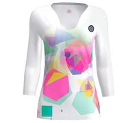 Maglietta da tennis da donna (a maniche lunghe) Bidi Badu Kaleido V-Neck - Bianco (XS)