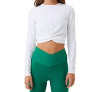 Maglietta da tennis da donna (a maniche lunghe) Björn Borg Cross Long Sleeve - brilliant white - Bianco (L)