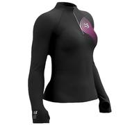 Maglietta da tennis da donna (a maniche lunghe) Compressport Winter Trail Postural Long Sleeve Top - magnet/magenta - Grigio (L)