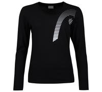Maglietta da tennis da donna (a maniche lunghe) Head Club 21 Linda LS W - Nero (XS)