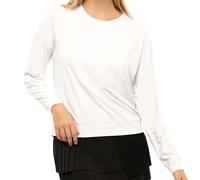 Maglietta da tennis da donna (a maniche lunghe) Lucky in Love Post a Plaid The Original Light Weight L/S - white - Bianco (M)