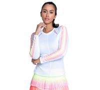 Maglietta da tennis da donna (a maniche lunghe) Lucky in Love Sunset Spin - Bianco (XS)