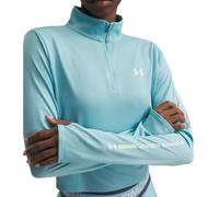 Maglietta da tennis da donna (a maniche lunghe) Under Armour Tech Branded 1/2 Zip - blue haze/lumos lime/white - Blu (M)