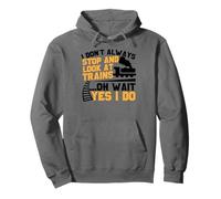 Maglietta da Treno per Ragazzi Stop And Look e Treni Felpa con Cappuccio