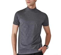 Maglietta da uomo a maniche corte Colletto a mezza altezza per Slim Fit | Colletto medio alto, per un taglio slim fit, design a maniche corte, ideale come strato di base, facile da pulire