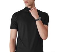 Maglietta da uomo a maniche corte Colletto a mezza altezza per Slim Fit | Colletto medio alto, per un taglio slim fit, design a maniche corte, ideale come strato di base, facile da pulire