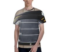 Maglietta da uomo a maniche corte girocollo con stampa Clapboard e Popcorn Cinema Movie elegante casual estate varie occasioni da indossare, Nero , L