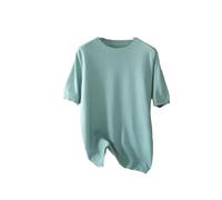 Maglietta da uomo a maniche corte girocollo slim fit stretch pullover casual vintage maglione, EN8, 3XL