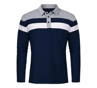 Maglietta da uomo a maniche lunghe con design abbinato, vestibilità ampia, alla moda, combinata per look casual, versatile, indossabile nella vita di tutti i giorni, lavoro, alta qualità per un