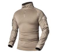 Maglietta da uomo a maniche lunghe da combattimento con cerniera a 1/4, per escursionismo, sport, maglia increspata, maglia a maniche corte, con ricamo floreale, con buco della serratura, camicetta