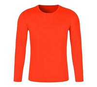 Maglietta da uomo a maniche lunghe slim fit girocollo calcio basket running magliette per uomo palestra t-shirt per uomo, Olivastro, L