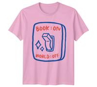 Maglietta da uomo Book On World Off Reading Hobbies maglietta da donna...