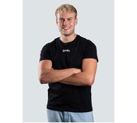 Maglietta da uomo Brain Think Healthy, nera T-shirt a maniche corte da uomo Dimensione: S