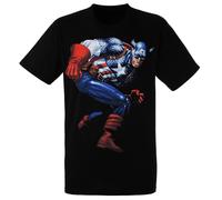 Maglietta Da Uomo Capitan America Cap'n, Nera, Piccola