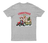 Maglietta da uomo Christmas On The Farm Holiday Animals maglietta da donna...