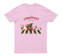 Maglietta da uomo Christmas On The Farm Holidays Animals maglietta da donna...