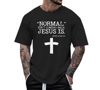 Maglietta da uomo con dichiarazione cristiana "Jesus is Coming Back" - Maglietta da uomo con simbolo di croce | Maglia religiosa da uomo, Stil_m01 Nero, M