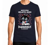 Maglietta da uomo con gatto chimico scienziato laboratorio chimica | nerd, studenti, laboratori, ricercatori, molecole, tabelle periodiche, biochimica, gatto, geek, scienze naturali, biologia