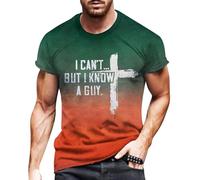 Maglietta da uomo con lettera stampata con grafica girocollo a maniche corte estiva casual vintage traspirante Streetwear T-shirt da palestra da uomo, Arancione, M