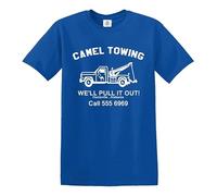Maglietta da uomo con scritta "Camel Towing" (lingua italiana non garantita), T-shirt Blu Royal Stampa Bianca, 4XL