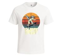 Maglietta da uomo con scritta "Cupid Stunt", divertente, sarcastica, offensiva, idea regalo, T-shirt Bianca Stampa Nera, L