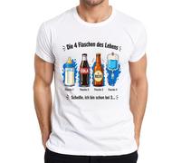 Maglietta da uomo con scritta "Die 4 Flaschen des Lebens Ich Bin Statement