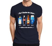 Maglietta da uomo con scritta "Die 4 Flaschen des Lebens Ich Bin Statement