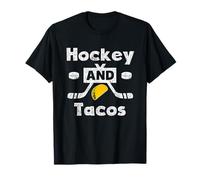 Maglietta da uomo con scritta "Hockey And Tacos" (lingua italiana non garantita) Maglietta