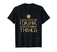 Maglietta da uomo con scritta "I Drink and I know Things" Maglietta
