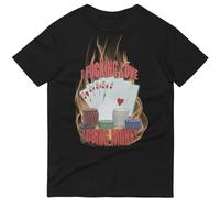Maglietta da uomo con scritta "I Love Losing", divertente gioco d'azzardo e poker, Nero, L