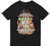 Maglietta da uomo con scritta "I Love Sports Betting Fun", divertente gioco d'azzardo Parlay PrizePicks, bianco, L
