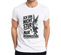 Maglietta da uomo con scritta "Ich Bin Nicht stur nur Statement", bianco, XXL